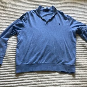 Ralph Lauren Light Blue Quarter-Zip Sweater